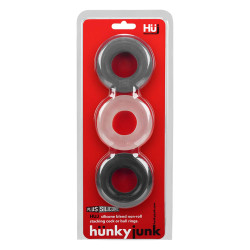 Hünkyjunk by Oxballs Lot de 3 cockrings Huj Dark